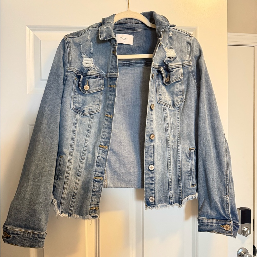 KanCan Light Blue Distressed Jean Jacket